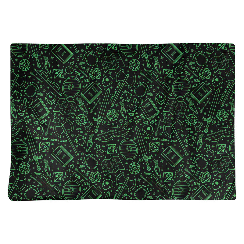 Napperon en coton 18 po Classic RPG, Vert / blanc / noir