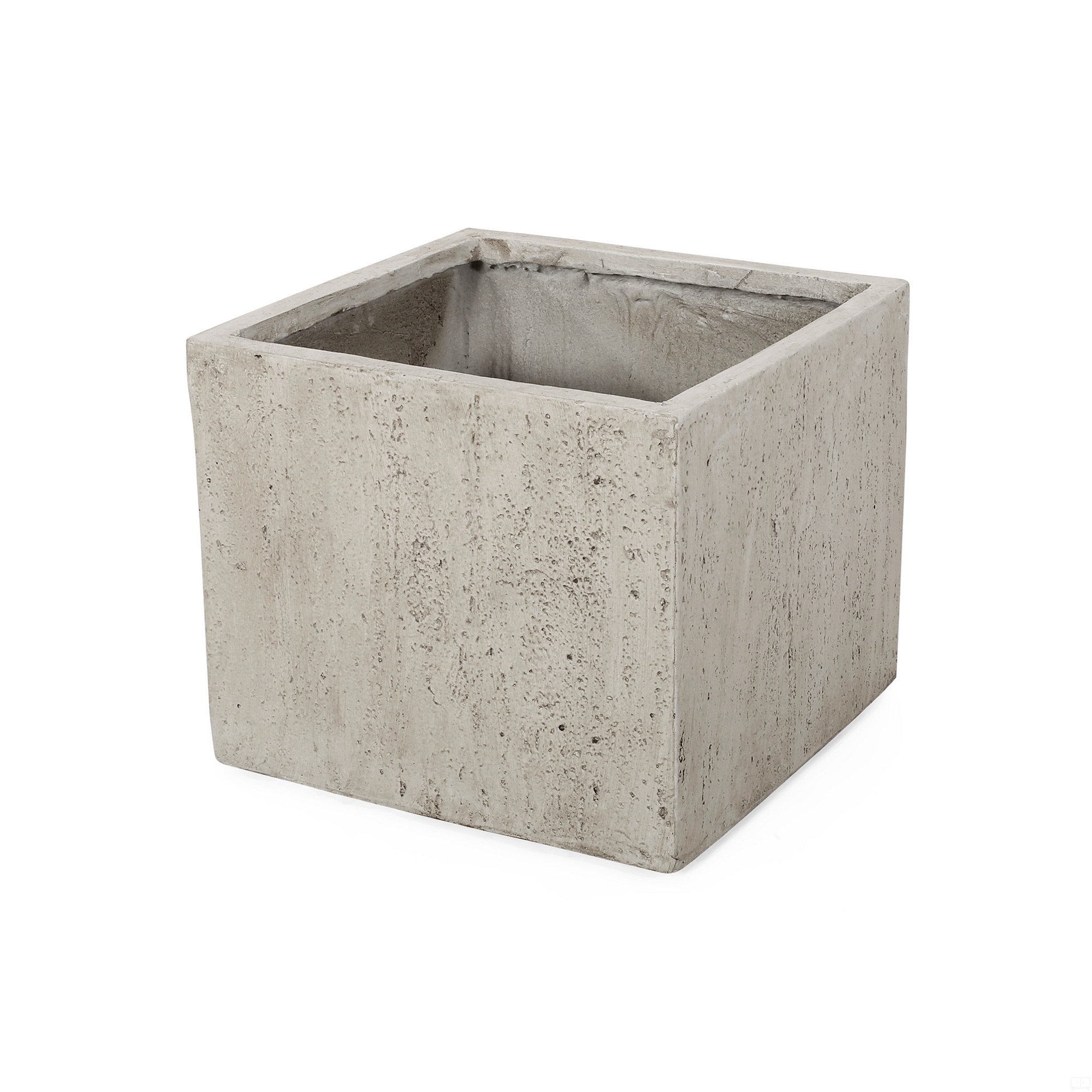 Shiner Lightweight Concrete Planter Box Set, 18.75" H x 21.5" W x 21.5" D, White, 1