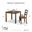 4 - Person Solid Wood Top Four Leg Dining Set-834216596