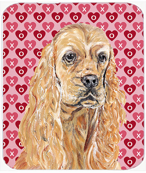 The Holiday Aisle Cocker Spaniel Valentine's Love Glass Cutting Board
