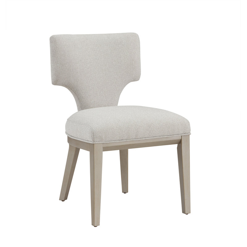 Ensemble de 2 chaises d'appoint en lin et champagne Kasa