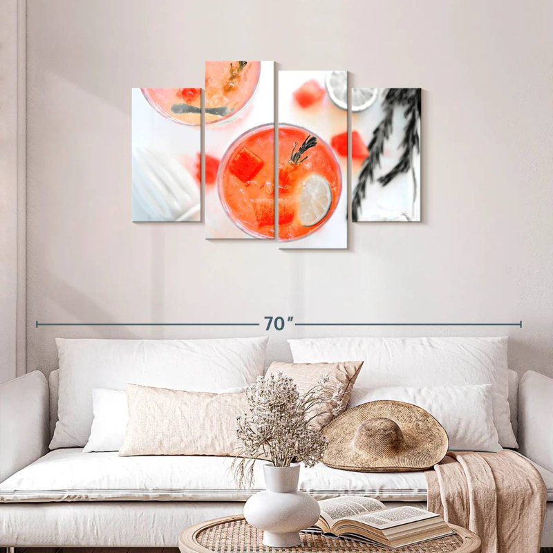 Yarlin Pop Melon d'eau cocktail, H 27 po x l 43 po