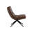 24.5'' Wide Tufted Genuine Leather Cowhide Swivel Lounge Chair - Brown-125653065
