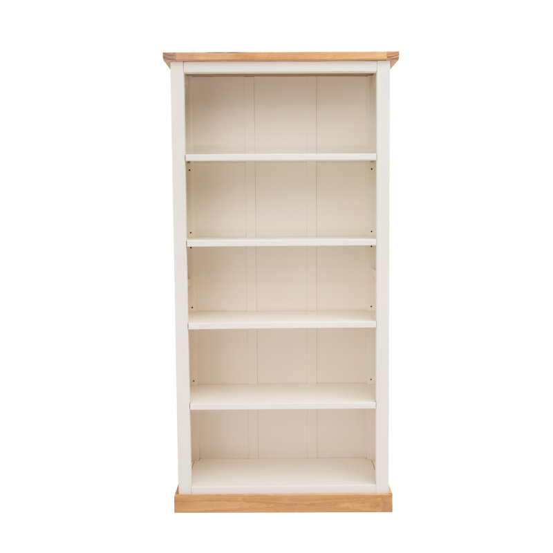 Arley 90 cm W Standard Bookcase, 180cm H x 90cm W x 30cm D, Waxed