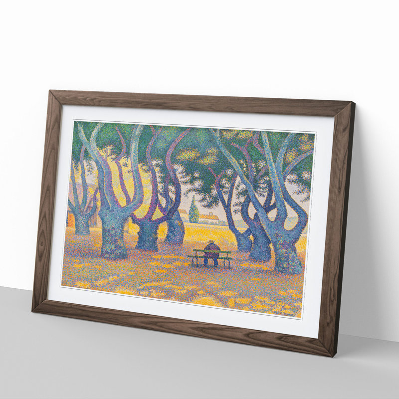 Place Des Lices by Paul Signac - Framed Print, 27cm H x 36cm W x 2cm D, Walnut Framed