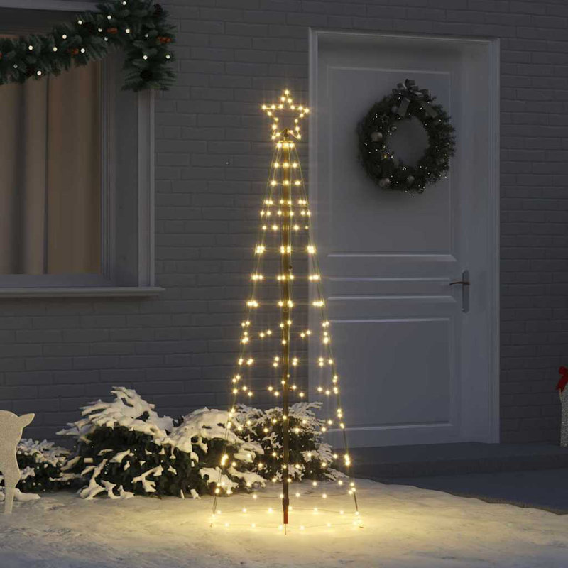  LED Christmas Tree with Ground Spikes 250 cm Iron, Warm White