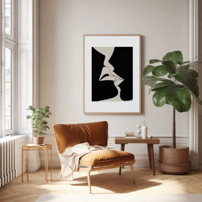 Abstract Kiss Print