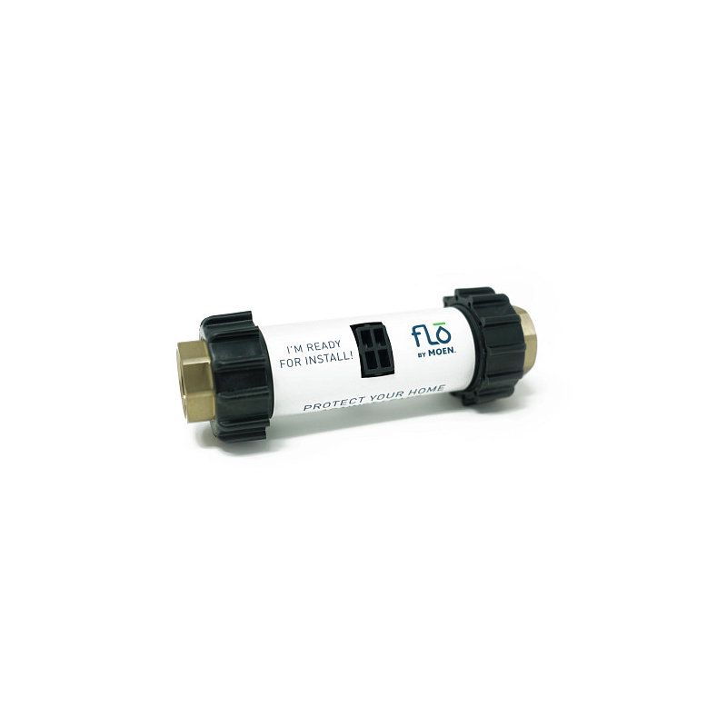 Moniteur d'eau Flo Smart et ensemble d'installation d'espacement d'arrêt, 0,75 pouce NPT