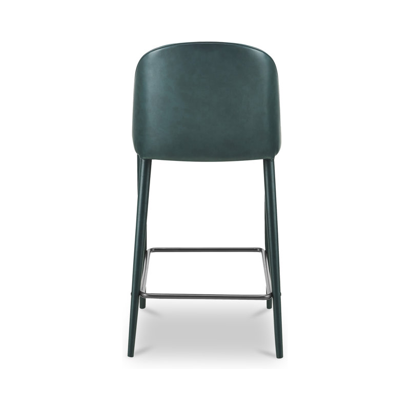 Burton Counter Stool Grey Vegan Leather, Blue