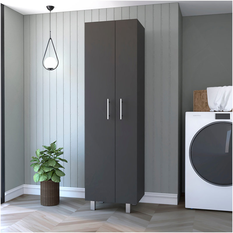 Armoire garde-robe à balconnet, cinq tablettes