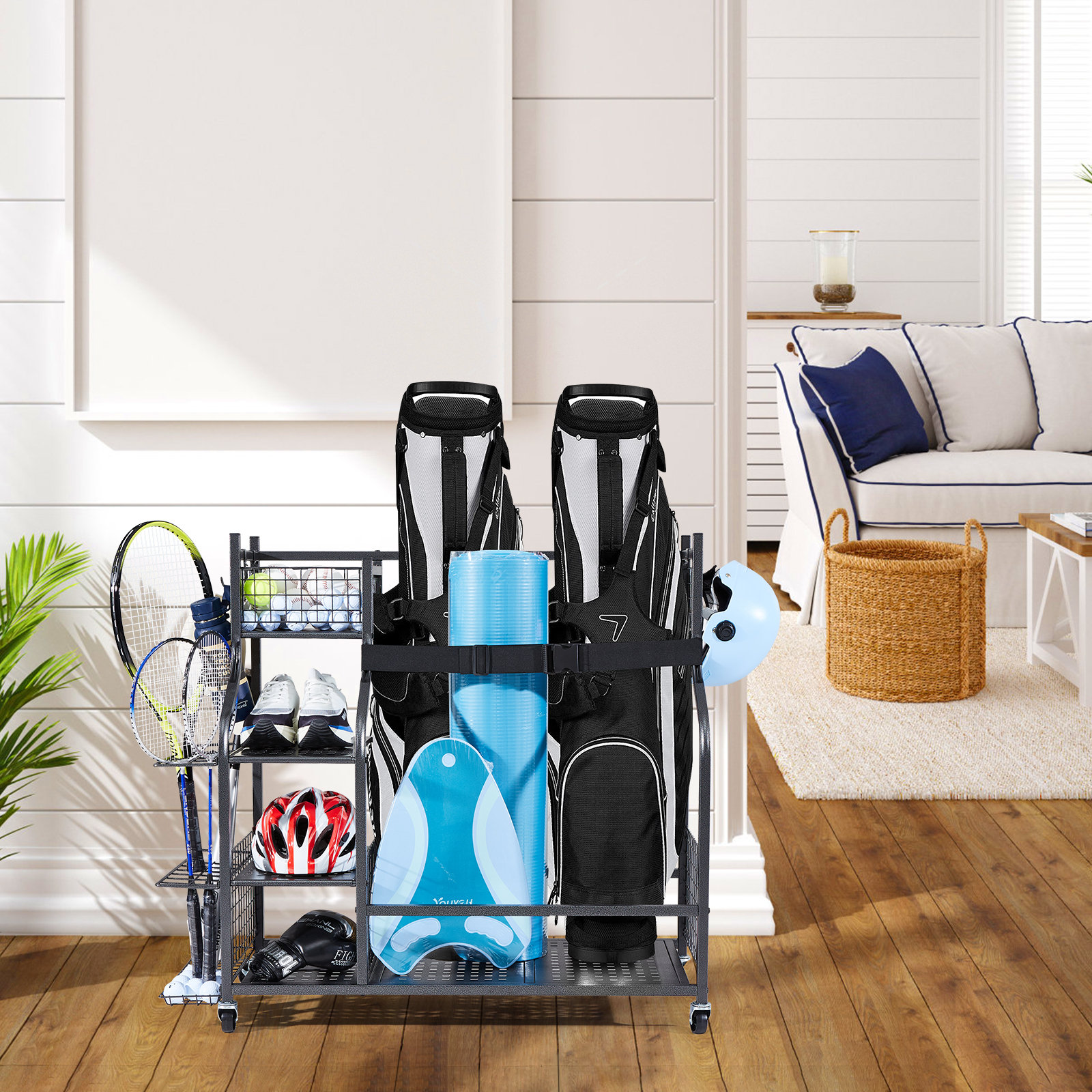 VEVOR Steel Freestanding Multi-Use Sports Rack | Wayfair