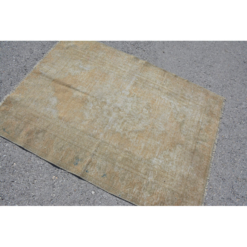 Tapis de cuisine, tapis rétro, tapis géométriques, tapis décoratif 3,6 x 4,9 pi, tapis de chambre blanc, tapis turc