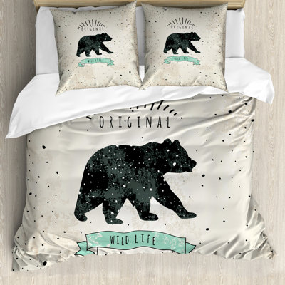 Brooklynn Black/Grey Microfibre Duvet Cover Set