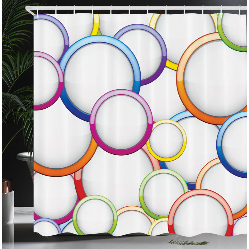 Shower Curtain with Hooks Included, 70"H x 69"W