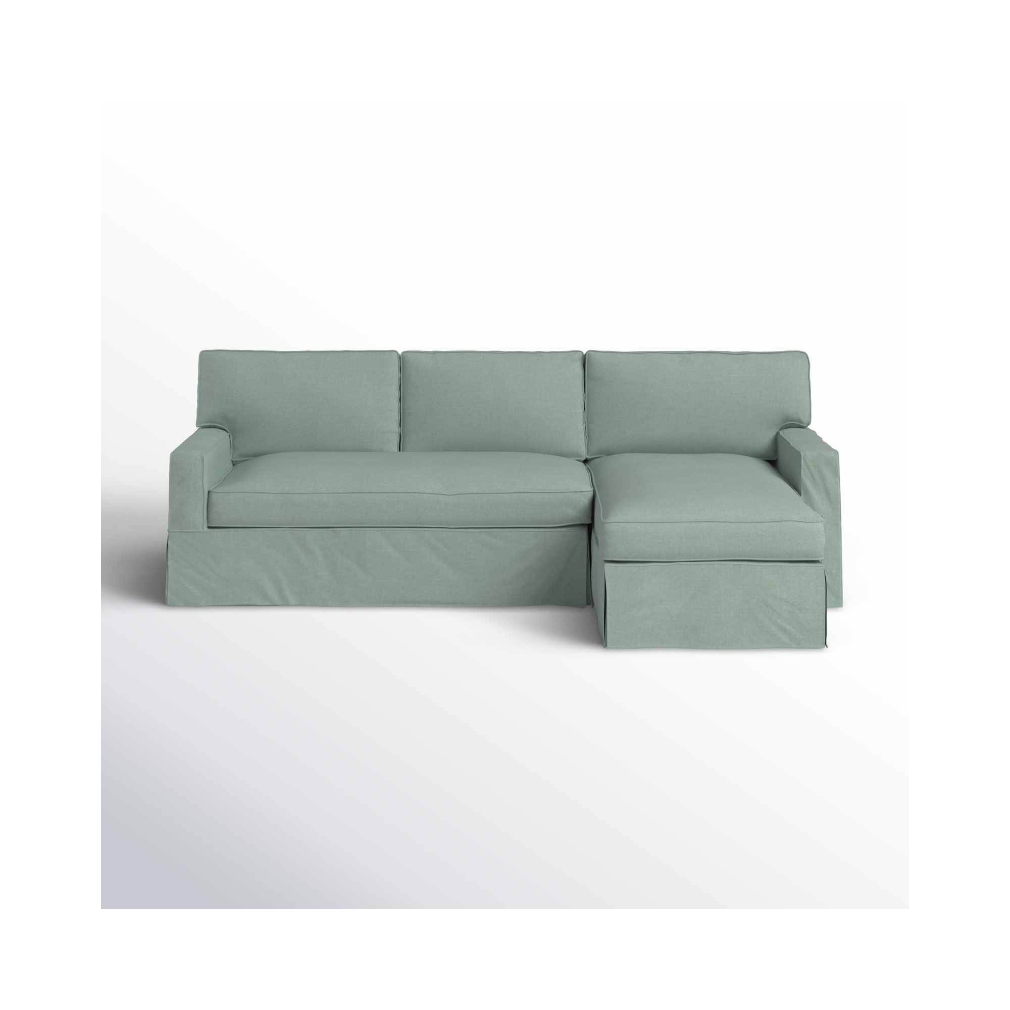 Taylor Upholstered Chaise L-Sectional, Right Hand Facing, Bayou Spray Canvas