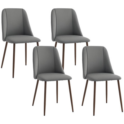 Dining Chairs Set of 4, Accent Chair with Velvet-touch Upholstery