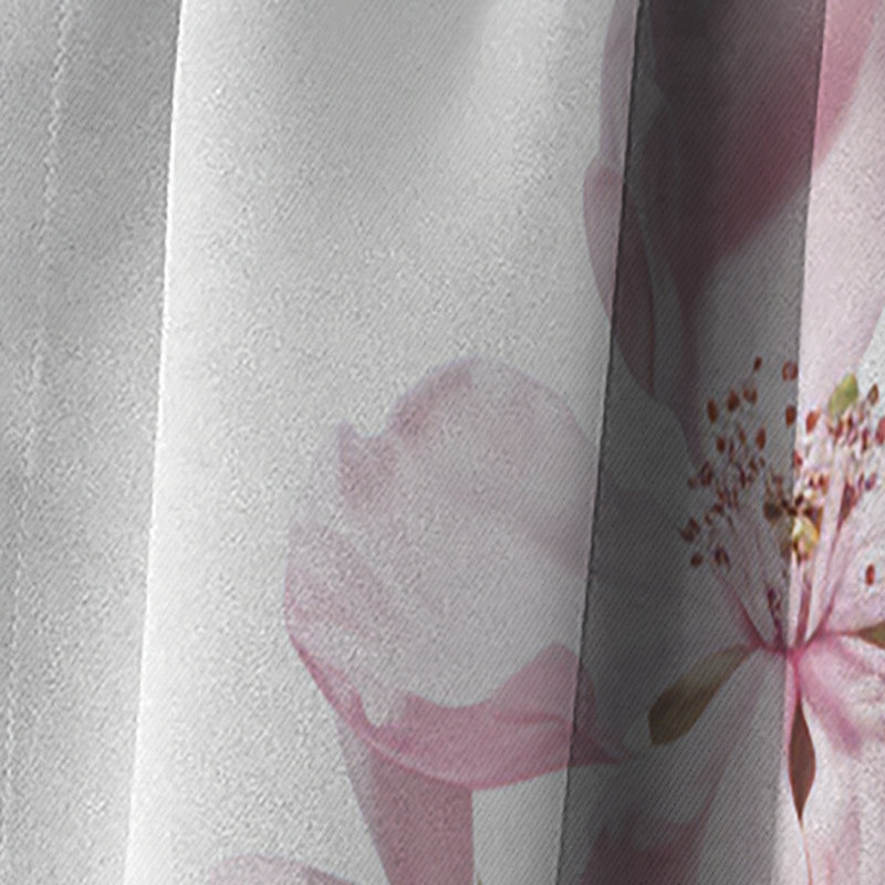 Rideau occultant abstrait Apple Blossom - monochrome, L 52 po x L 84 po
