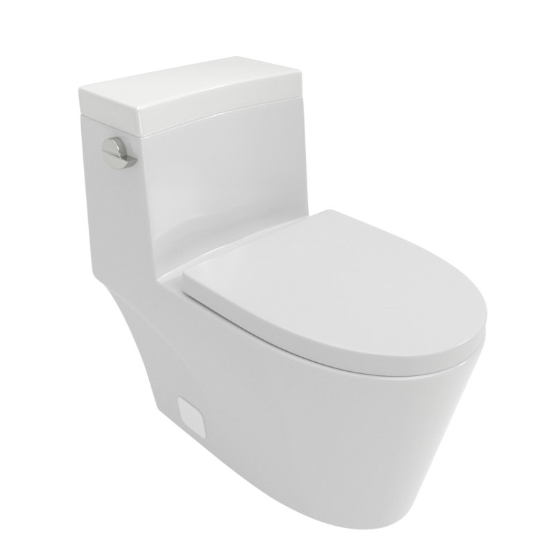 Toilette monobloc en céramique à une chasse avec siège cloisonné