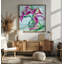 "Lys roses", art mural texturé encadré-2139653260-2139653251