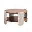 Table basse en bois sculpté, table de bout rétro avec rangement double couche, petite table d'appoint pour le salon, table de chevet de style palais pour les petits espaces