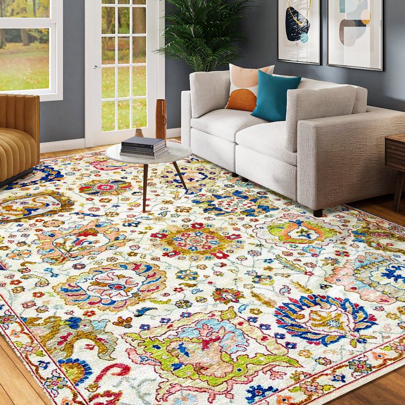 Floral Area Rug, Rectangle 9' x 12'