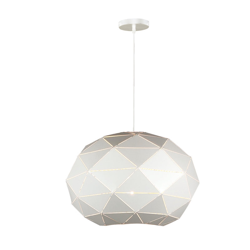 Luminaire suspendu sphère 1 lumière Christy, Blanc