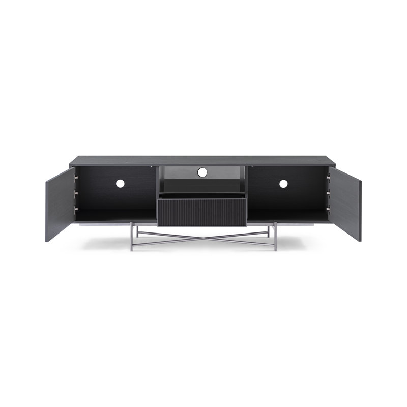 Anaiza TV Stand for TVs up to 78", Grey/Dark Silver