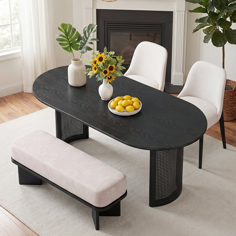 Benvinda Solid Wood 4-Person Dining Set