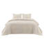 Ensemble de courtepointe 100% coton de literie, couvre-lit doux et léger, édredon 3 pièces avec 2 taies décoratives à motif de trèfle brodé-124979390-124979393