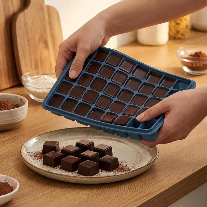Ensemble de moules de congélation en silicone pour moule à glaçons en silicone avec couvercle et grand récipient pour ranger les restes de bouillon de sauce à soupe (4 couleurs)