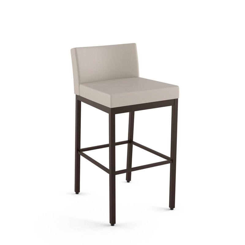 Tabouret de bar et de comptoir Fairfield, Crème, Brun foncé, Tabouret de comptoir (assise de 26 po de hauteur)