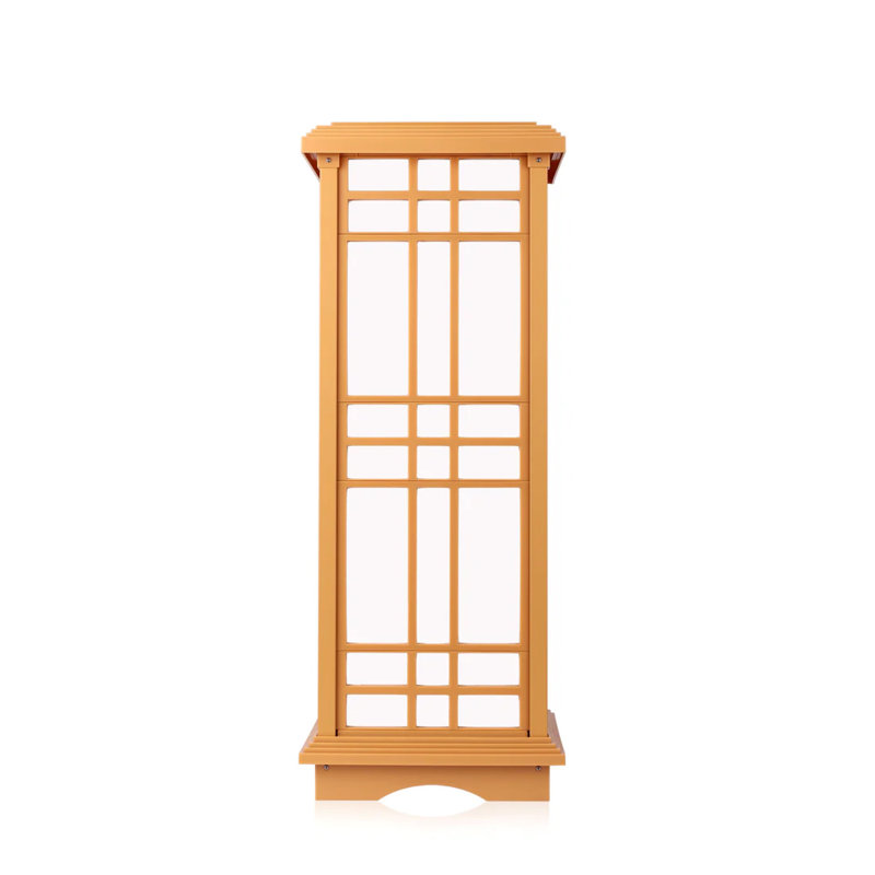 Solar Classic Zen LED Outdoor Lantern Japanese Style, Medium - 24.5" H x 9.45" W x 9.45" D
