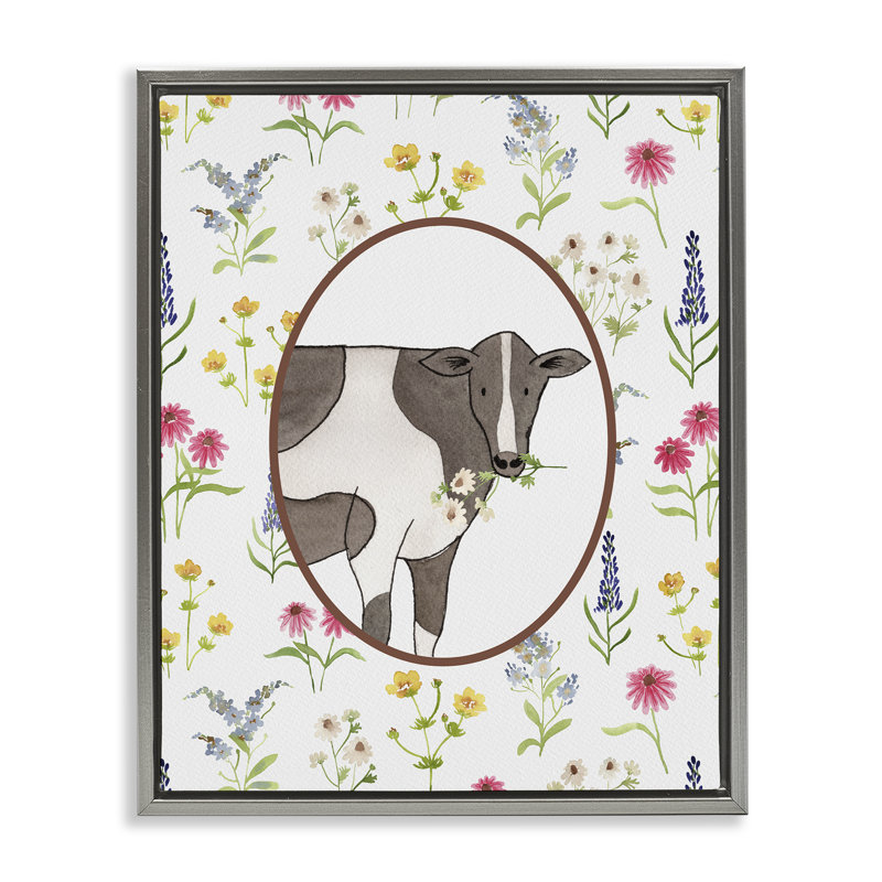 Cadre flottant Farm Friends, Cadre flottant gris lustré, H 31 po x l 25 po