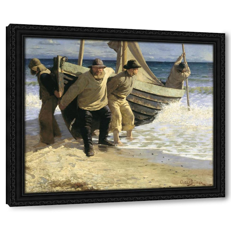 Lancement du bateau. Skagen (1884), H 15 po x l 17 po