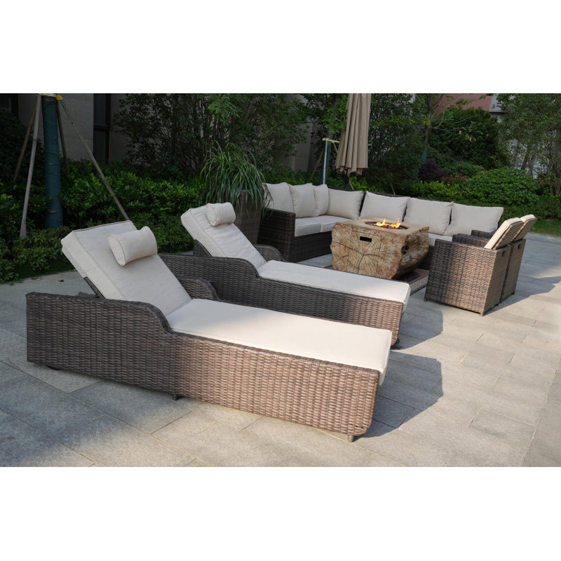 10 - Person Patio Conversation Set with Cushions