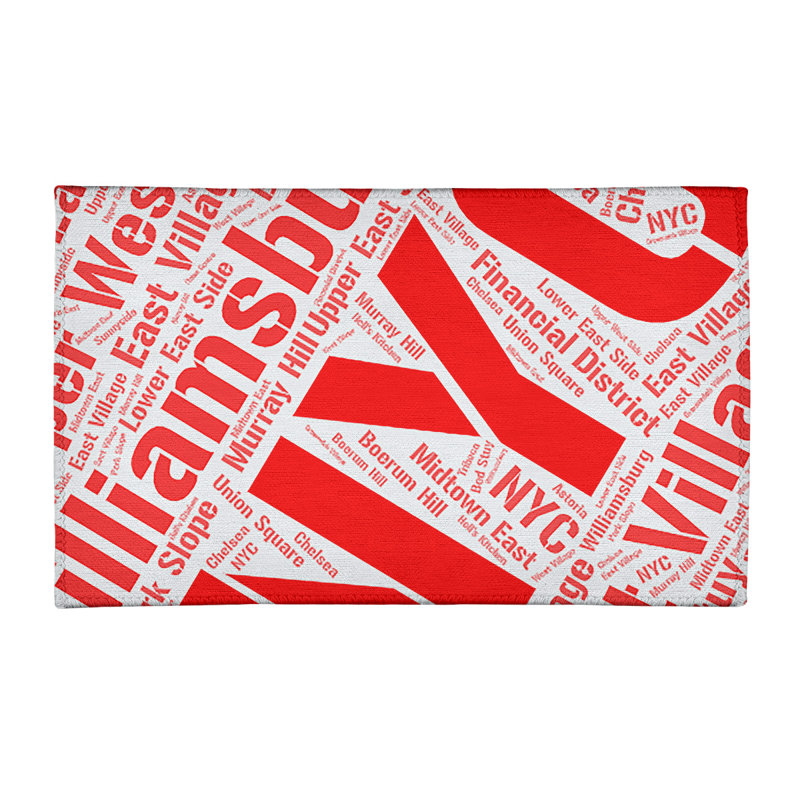 Tapis de zone rouge poils longs à tissage plat, Rectangle 3 pi x 5 pi