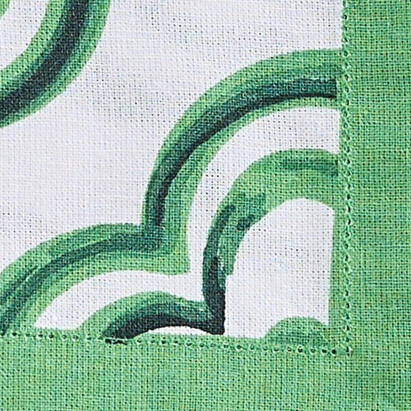 Patricia Heaton Home Green Geo Printed Napkin Set of 4, Green Geometric, 20" Square
