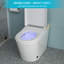 Toilette intelligente avancée avec bidet - ouverture et fermeture automatiques, siège chauffant, lavage à l'eau tiède, sécheuse, affichage à DEL, haute technologie de nuit, chasse d'eau à capteur de pied