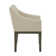 Carrazco Weathered Wood Finish Table With Cross Base Dining Set - 48" Table With Beige Linen, Slope Arm Chairs, 7-Piece