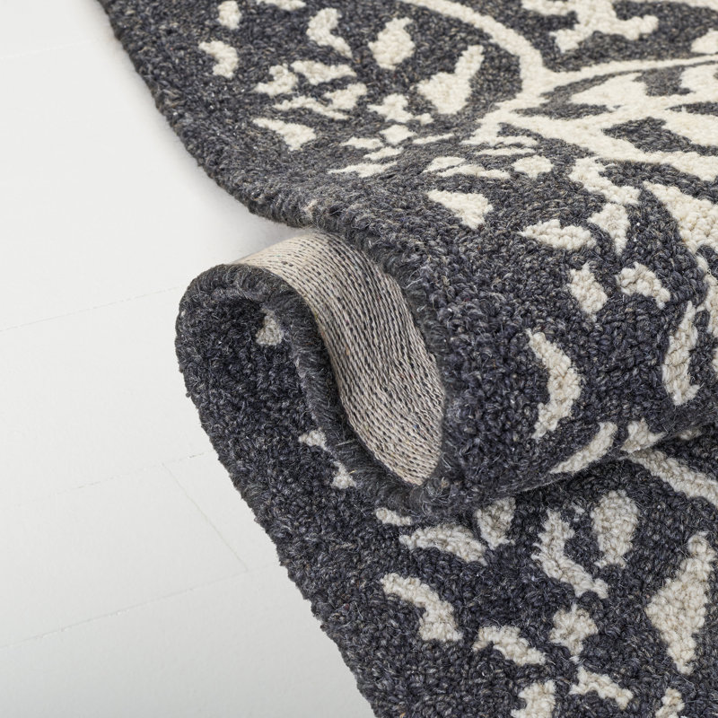 Tapis gris anthracite / ivoire Lauren Ralph Lauren Nina, Rectangle de 5 pi x 8 pi