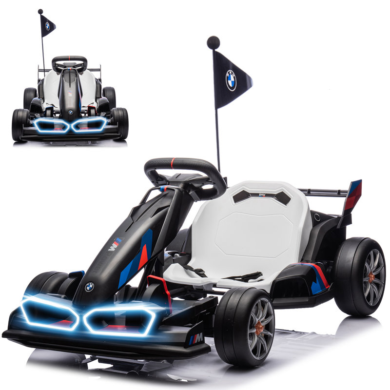 Kart électrique 36V avec siège réglable, voiture à la dérive alimentée par batterie, 36 V - Noir