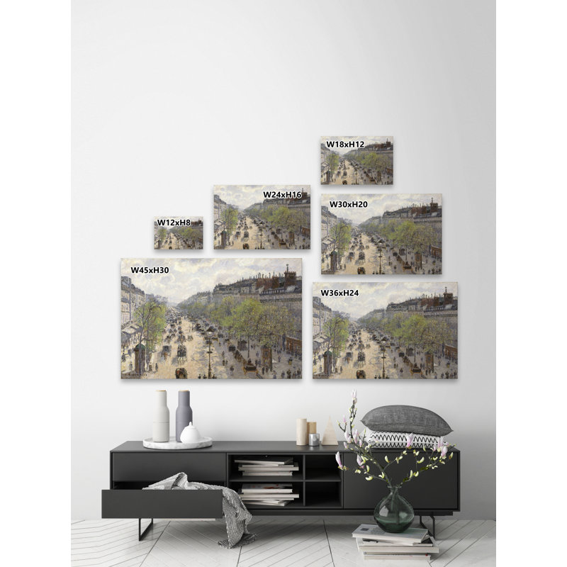 "Boulevard Montmartre Spring", reproduction sur toile tendue, H 12 po x l 18 po