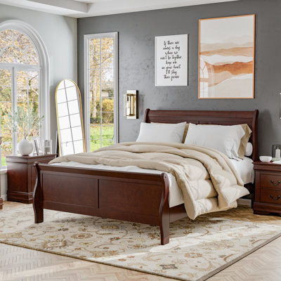 Aberdeen Solid Wood Sleigh Bed