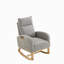 Chaise berçante moderne avec accoudoirs de salon à dossier haut l 27,6 po-661392854
