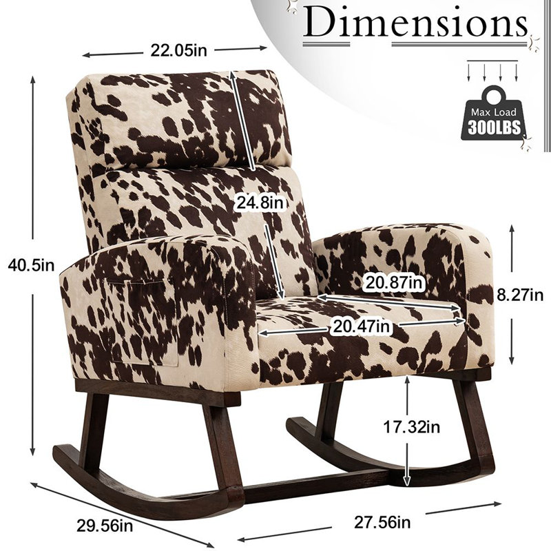 Upholstered Rocking Chair For Living Room
