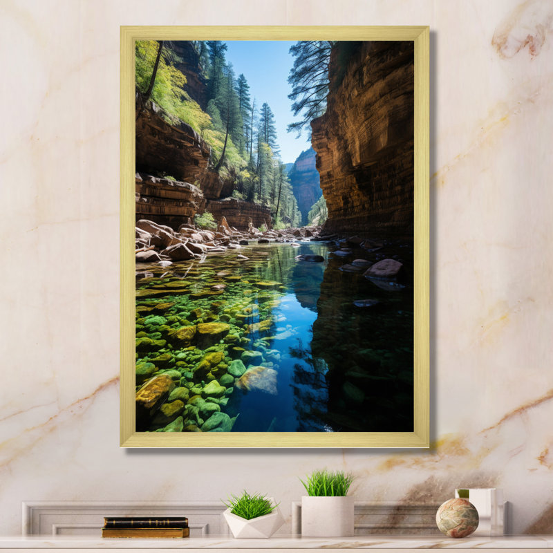 Canyon Photo Silent Majesty III - impression, Encadrement doré, H 32 po x l 24 po x P 1 po