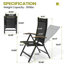  6-Person Outdoor Dining Set with Aluminum Frame and Folded Reclining Armchairs-994037494-994037497