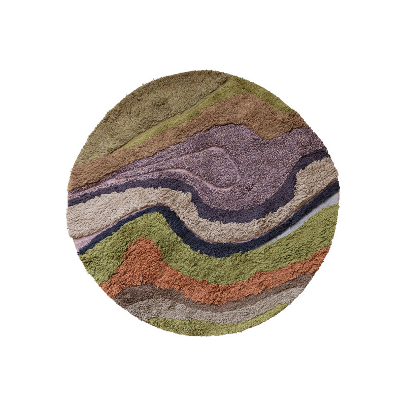 Cotton Abstract Indoor / Outdoor Rug