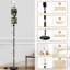  Lampe sur pied élégante de 68,5 po de style archives botaniques à fleurs à intensité variable avec abat-jour en lin et ampoule DEL incluse