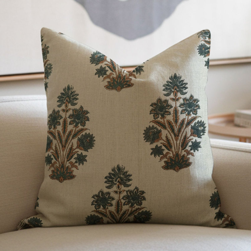 Housse de coussin à motif floral Fab divine Home Decor, Morpankh, Rectangulaire, H 12 po x l 20 po